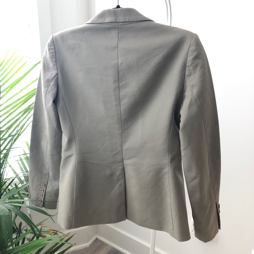 Khaki Lined Two-Buttoned Blazer Jacket - image 5